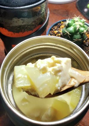 【スープ食】豆腐とじゃがいもの白いスープ-レシピのメイン写真