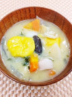 冬至にピッタリ!!かぼちゃのだんご汁-レシピのメイン写真