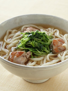 豆苗のせ鶏うどん-レシピのメイン写真