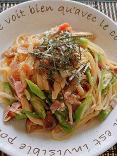 ☆ミョウガとオクラの和風パスタ☆-レシピのメイン写真