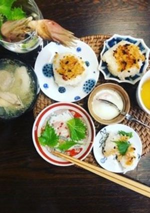 徳之島の御茶請け味噌の焼きおむすび-レシピのメイン写真