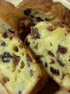 混ぜて焼く!柿レーズンのパウンドケーキ♡-レシピのメイン写真