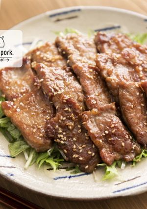 免疫力UP！豚肉の甘辛胡麻ソース-レシピのメイン写真
