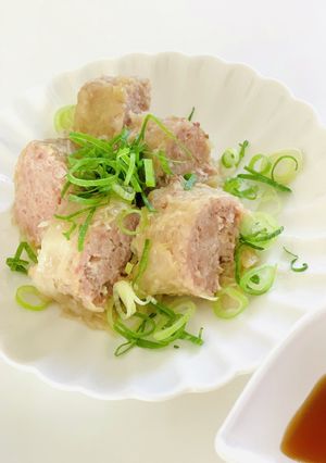 ひき肉のキャベツ巻き！ロールシュウマイ風-レシピのメイン写真