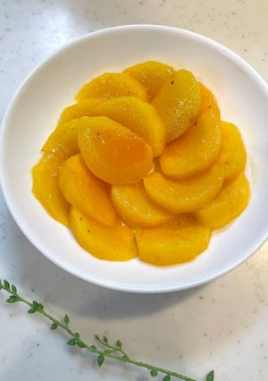 桃の食感をもつ柿のコンポートの作り方-レシピのメイン写真