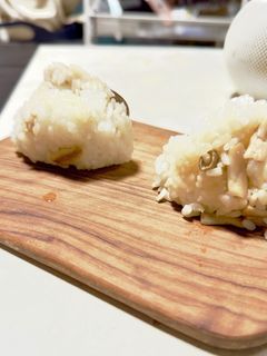 簡単!しめじのポン酢炒めおにぎり♪-レシピのメイン写真