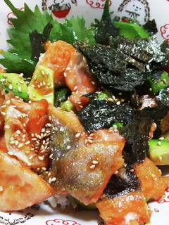 鮭とアボカドの甘辛丼-レシピのメイン写真