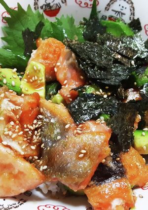 鮭とアボカドの甘辛丼-レシピのメイン写真