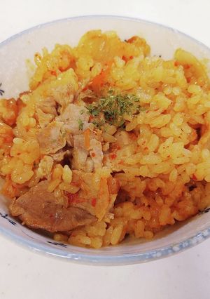 豚キムチ炊き込みご飯-レシピのメイン写真