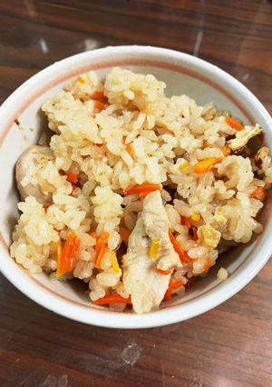 にんじんと鶏肉の炊き込みご飯-レシピのメイン写真