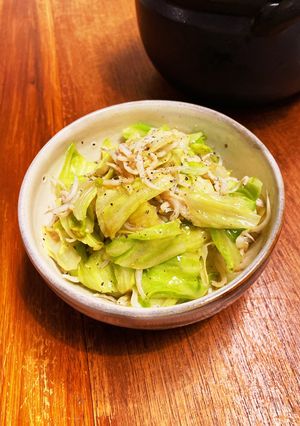 簡単!キャベツとしらすのペペロンチーノ☆-レシピのメイン写真