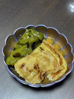 丸ごとピーマンと油揚げの煮物♪-レシピのメイン写真