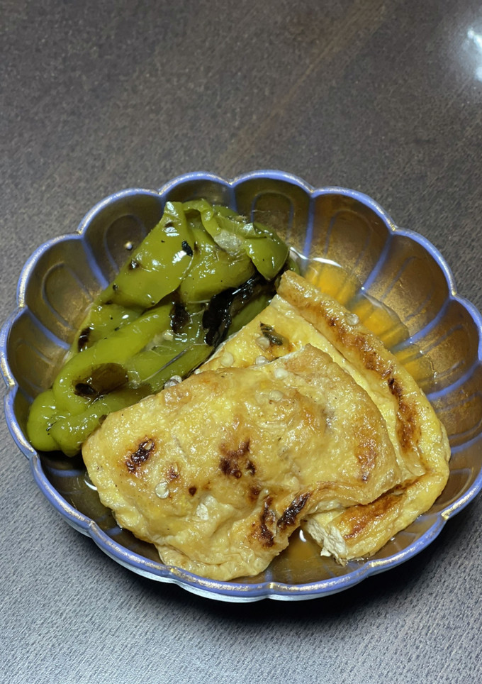 丸ごとピーマンと油揚げの煮物♪-レシピのメイン写真