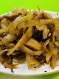 *新米に合う豚こまとごぼうのしぐれ煮*-レシピのメイン写真