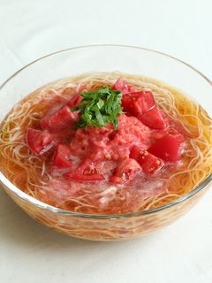 【無骨メシ】すりおろしトマトそうめん-レシピのメイン写真