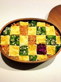のっけ弁当2022.10.12市松模様-レシピのメイン写真