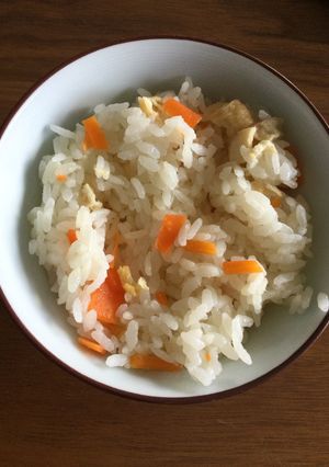 トラフグの焼きヒレで炊き込みごはん-レシピのメイン写真