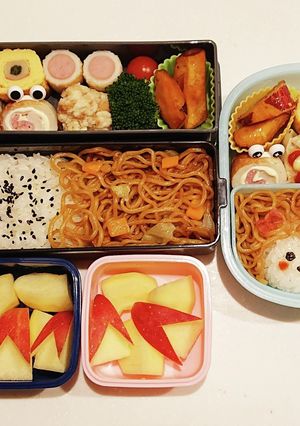 小学生(3年)双子のお弁当1-レシピのメイン写真
