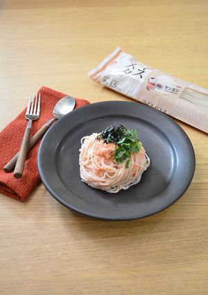 プリプリ食感♪明太子米粉パスタ-レシピのメイン写真