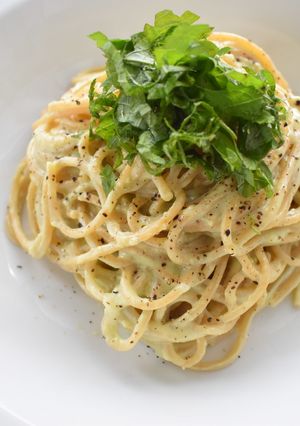 アボカドとお豆腐のガーリックペストパスタ-レシピのメイン写真