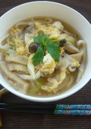 体ぽかぽか♬かきたまうどん-レシピのメイン写真