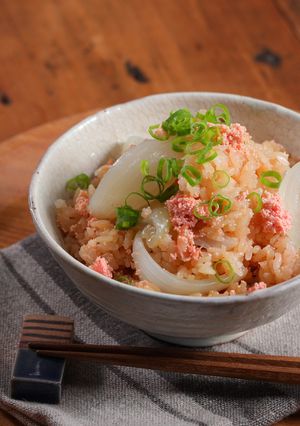【農家の無骨メシ】玉葱たらこバターご飯-レシピのメイン写真