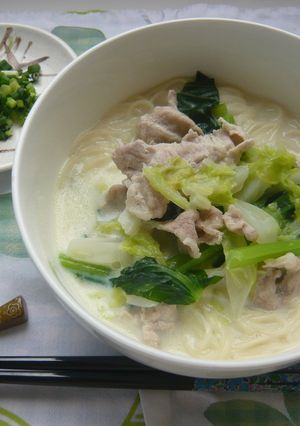 温かい豆乳そうめん-レシピのメイン写真