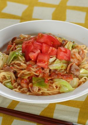 【無骨メシ】すりおろしトマト塩焼きそば-レシピのメイン写真