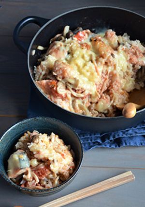 鮭とチーズのワンポットごはん-レシピのメイン写真