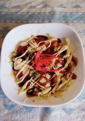 レンチン器でオートミールお好み焼き-レシピのメイン写真