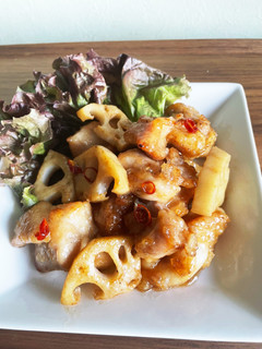 レンコンと鶏肉の黒酢和え-レシピのメイン写真