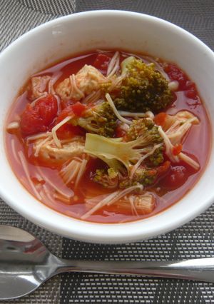 ふわふわ鶏団子のトマトスープ-レシピのメイン写真