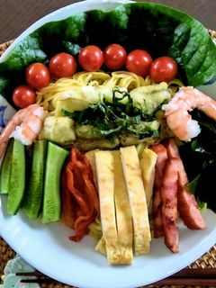 焼きなす冷麺-レシピのメイン写真