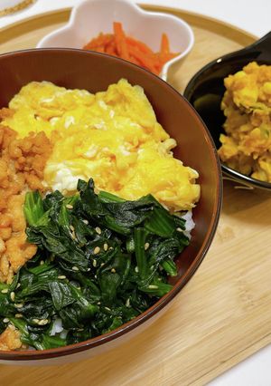 鶏そぼろの３色丼-レシピのメイン写真