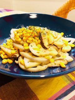 簡単レンコン・きのこ・コーンバター炒め-レシピのメイン写真