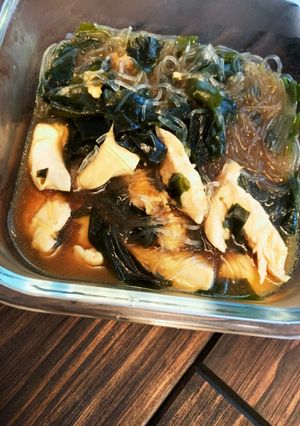 鳥ささみとわかめの春雨中華風煮-レシピのメイン写真