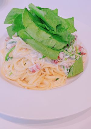 ほうれん草のクリームパスタ-レシピのメイン写真