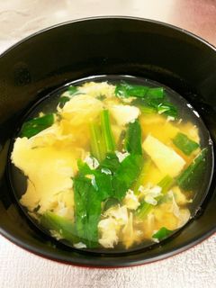 ほうれん草と卵のお吸い物-レシピのメイン写真