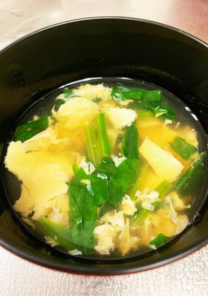ほうれん草と卵のお吸い物-レシピのメイン写真