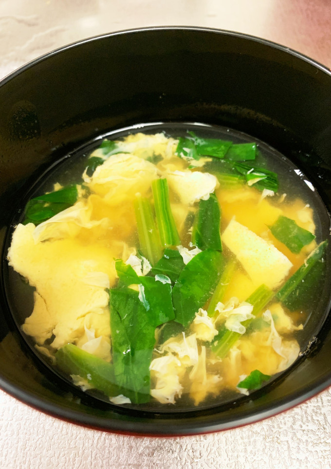 ほうれん草と卵のお吸い物-レシピのメイン写真