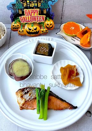 ワンプレートと弁当　献立　ハロウィン-レシピのメイン写真