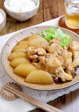 レンジで味染み♪手羽元と大根のさっぱり煮-レシピのメイン写真