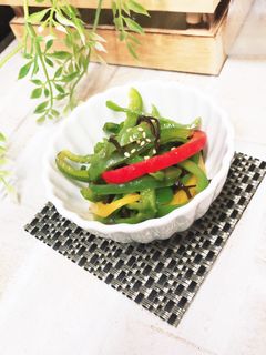 あと一品!ピーマンの塩昆布和え-レシピのメイン写真