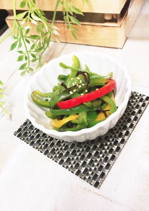 あと一品！ピーマンの塩昆布和え-レシピのメイン写真