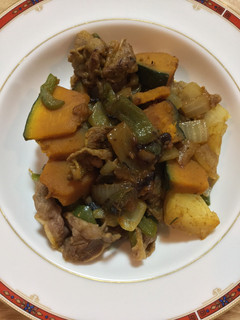 牛肉とピーマンとかぼちゃのカレー粉炒め-レシピのメイン写真