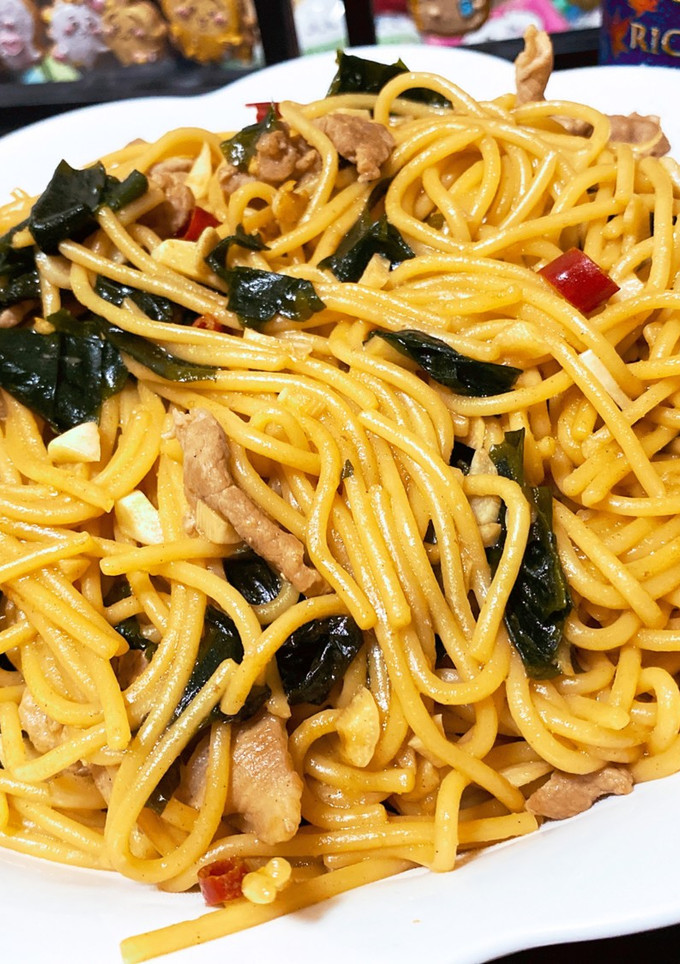 豚肉とわかめの和風パスタ-レシピのメイン写真