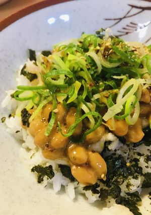 毎日の納豆●ネギ海苔・やまかけ納豆丼-レシピのメイン写真