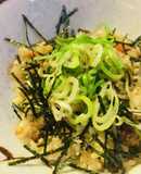 たきこみごはん●ネギ海苔のトッピング