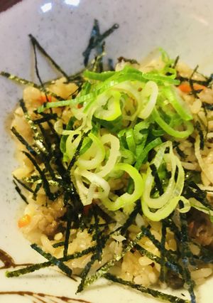 たきこみごはん●ネギ海苔のトッピング-レシピのメイン写真