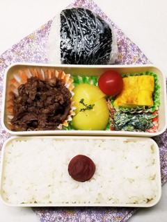 牛肉甘辛煮弁当(10.13)-レシピのメイン写真